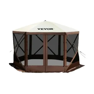 Pop-up Camping Gazebo Camping Canopy Shelter 6 Sided 12' x 12'
