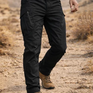 Black Cargo Pants , Lightweight Water Resistant Hiking Pants ,
