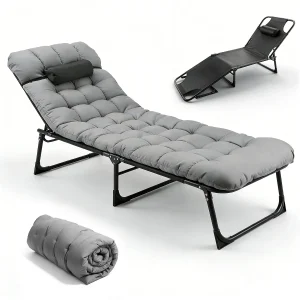 56cm Adjustable Folding Camping Lounge Chair